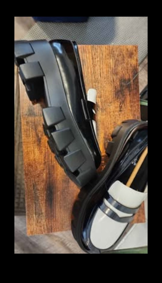 black and white Mary Jane style shoes!