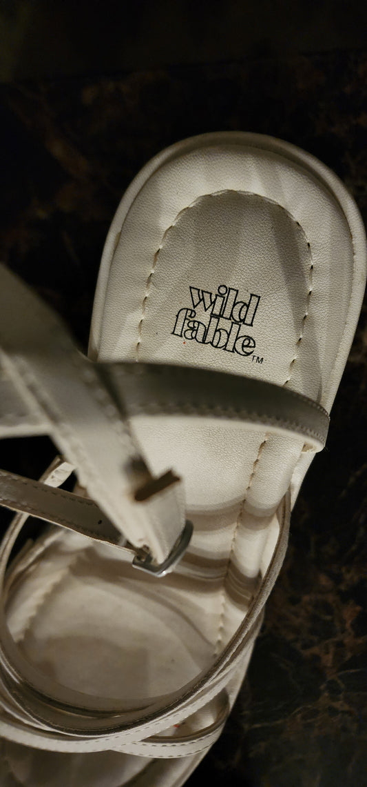 Women's White Strappy Platform Sandals