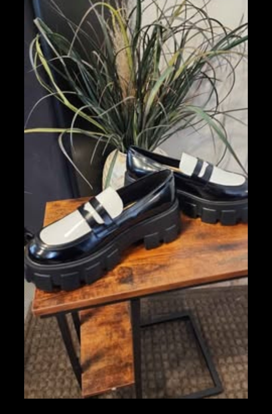 black and white Mary Jane style shoes!