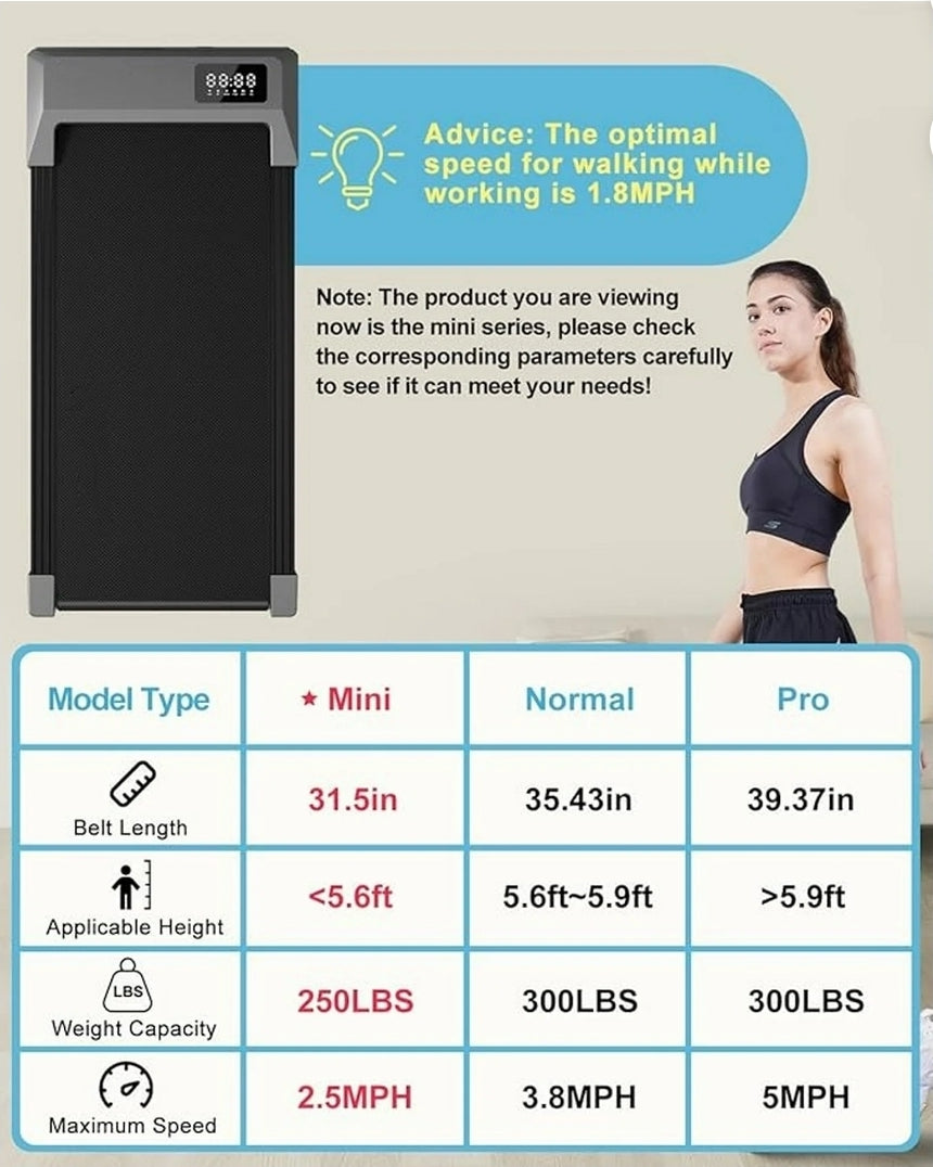 Under-Desk Walking Pad / Treadmill